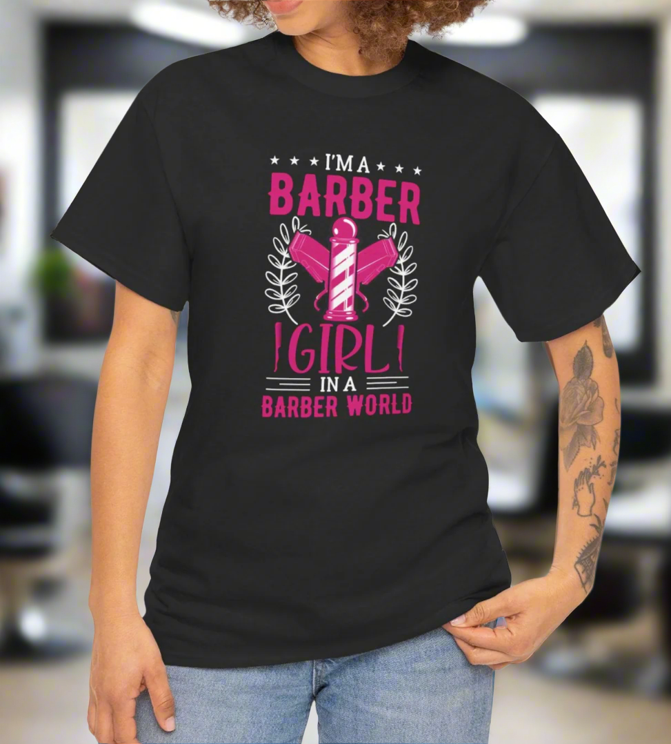 Barber Girl T-Shirt – Women in Barbering Tee - Kim’s Signature Beauty & Accessories    