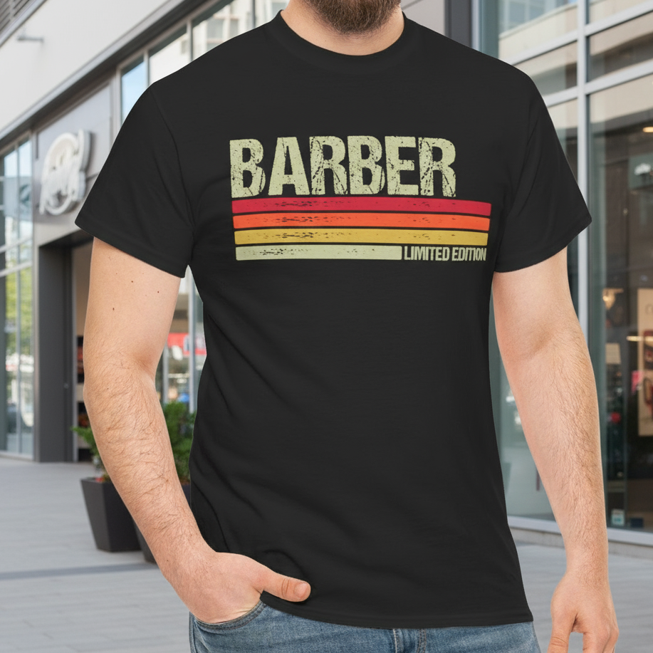 Barber T-Shirt – Retro Limited-Edition Tee for Proud Barbers - Kim’s Signature Beauty & Accessories    