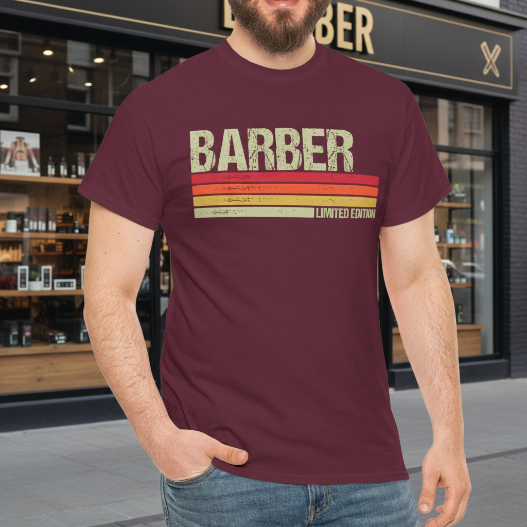 Barber T-Shirt – Retro Limited-Edition Tee for Proud Barbers - Kim’s Signature Beauty & Accessories    