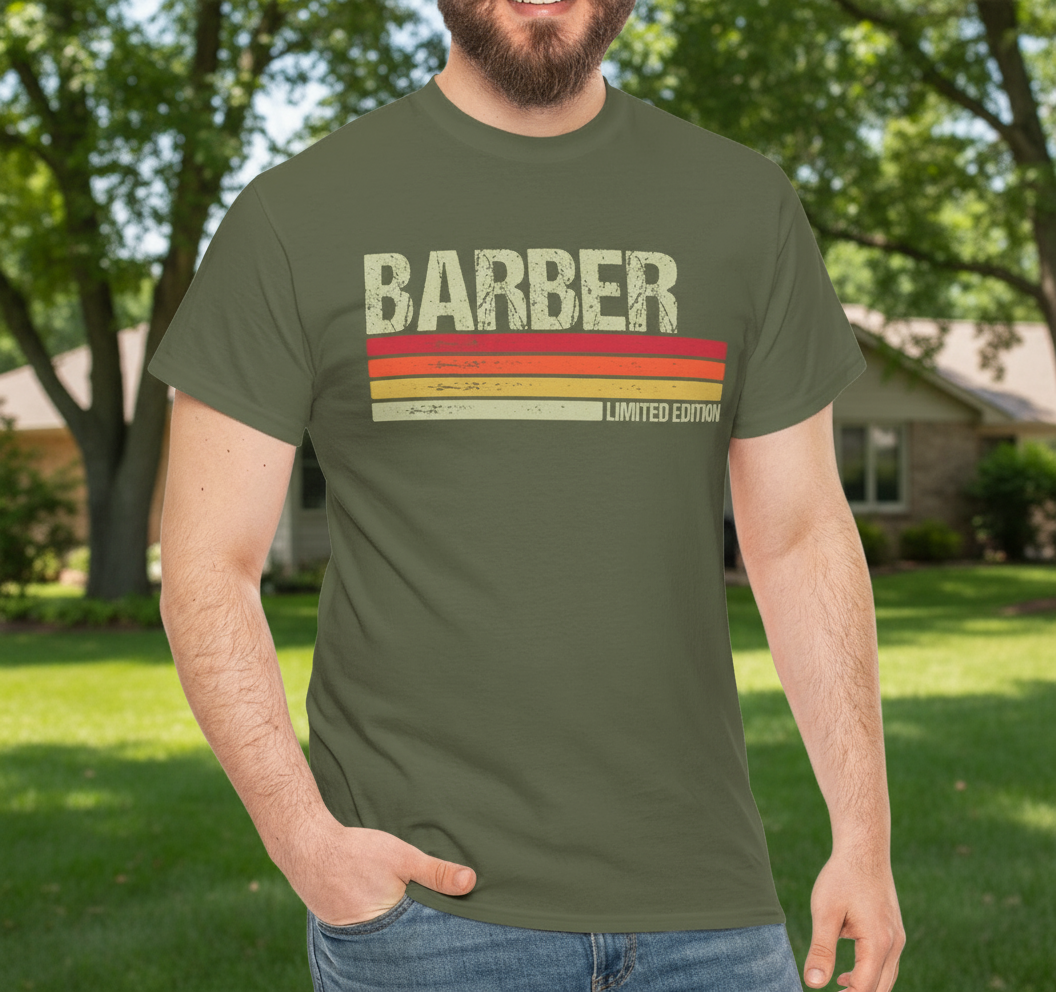 Barber T-Shirt – Retro Limited-Edition Tee for Proud Barbers - Kim’s Signature Beauty & Accessories    