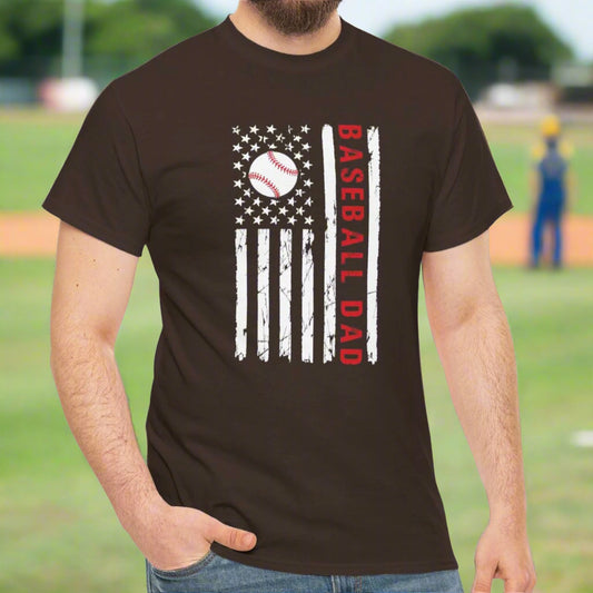 Baseball Dad Flag Tee - Kim’s Signature Beauty & Accessories    
