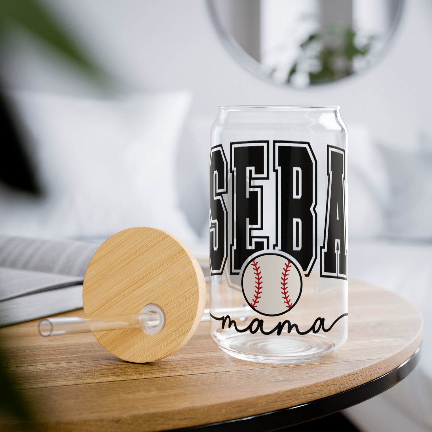 Baseball Mama | Sipper Glass, 16oz - Kim’s Signature Beauty & Accessories    