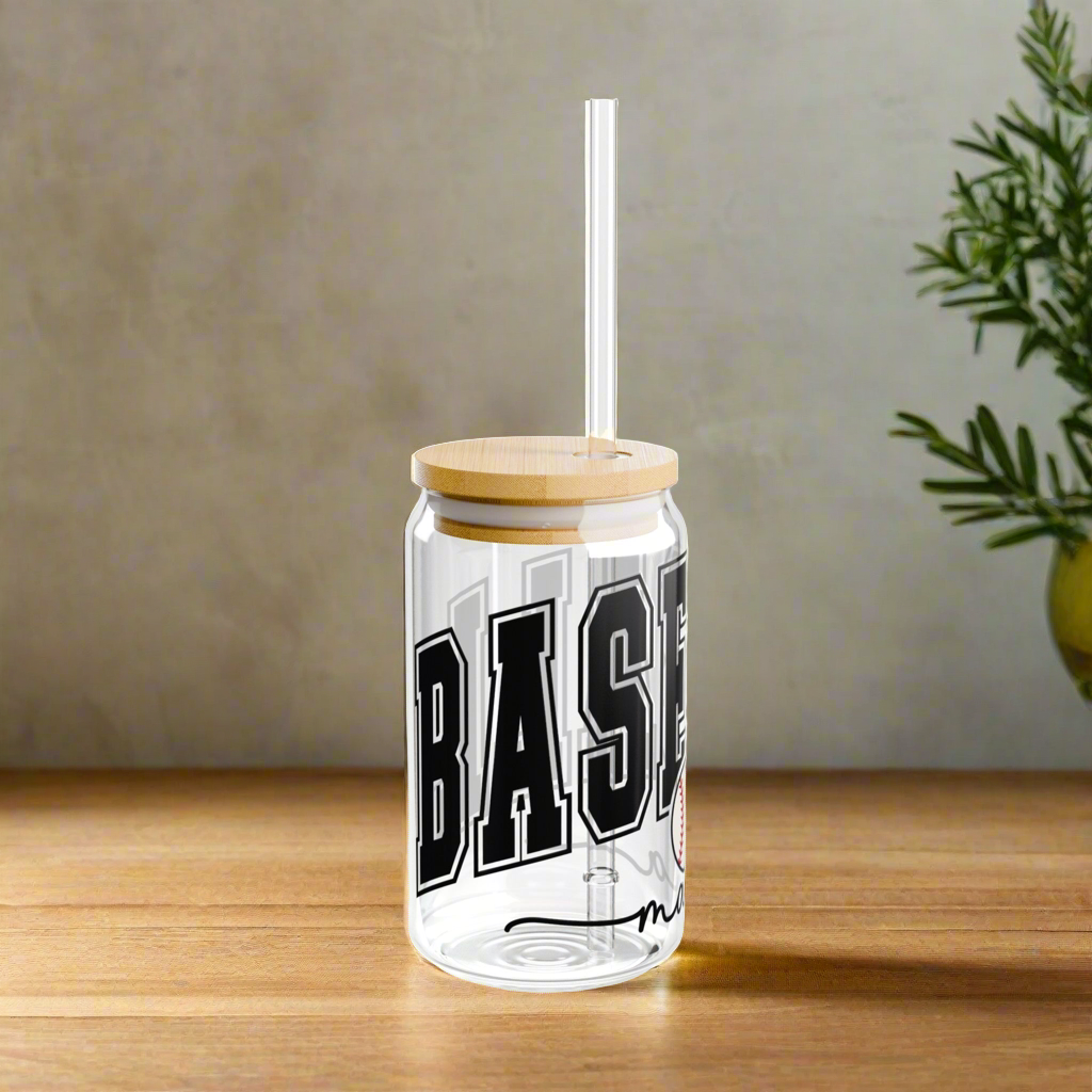 Baseball Mama | Sipper Glass, 16oz - Kim’s Signature Beauty & Accessories    