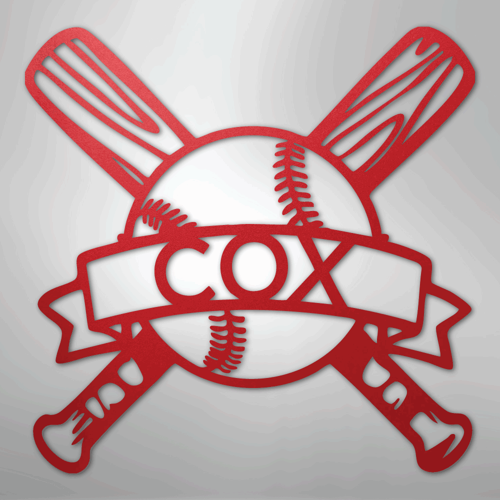 Baseball Monogram - Metal Sign - Kim’s Signature Beauty & Accessories