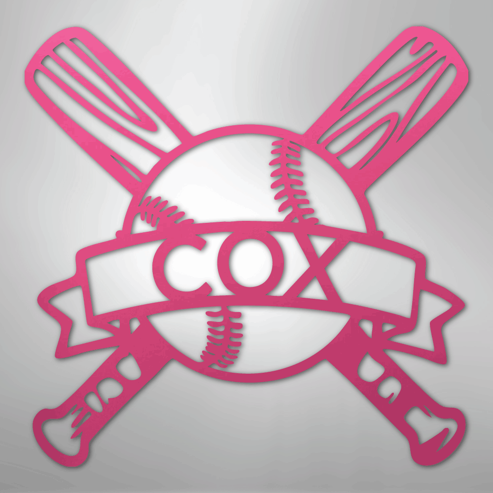 Baseball Monogram - Metal Sign - Kim’s Signature Beauty & Accessories