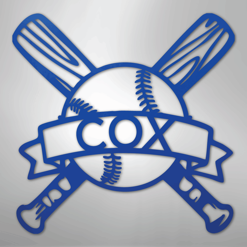 Baseball Monogram - Metal Sign - Kim’s Signature Beauty & Accessories