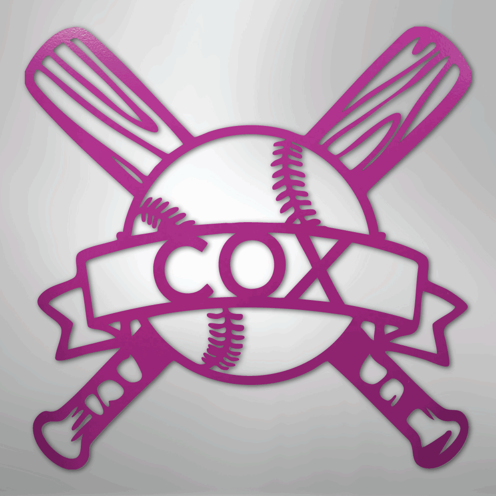 Baseball Monogram - Metal Sign - Kim’s Signature Beauty & Accessories
