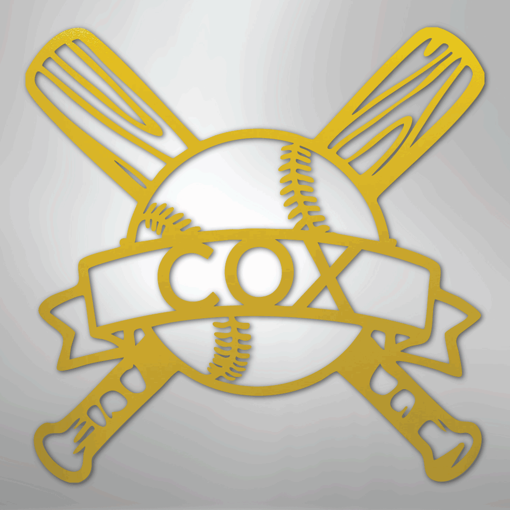 Baseball Monogram - Metal Sign - Kim’s Signature Beauty & Accessories