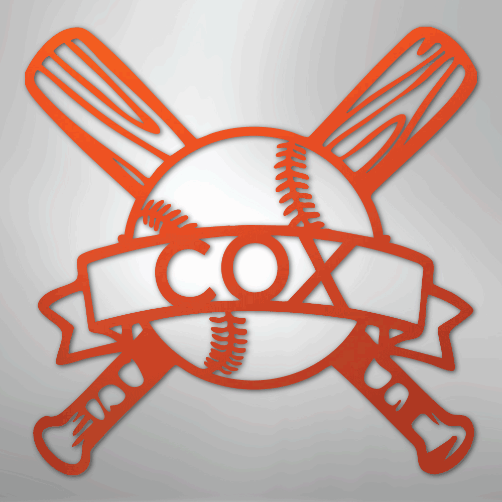 Baseball Monogram - Metal Sign - Kim’s Signature Beauty & Accessories