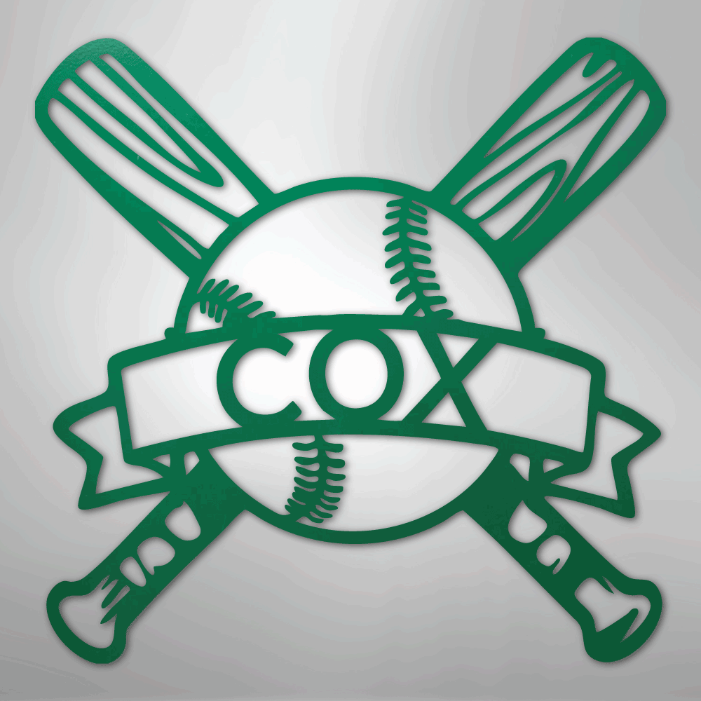 Baseball Monogram - Metal Sign - Kim’s Signature Beauty & Accessories