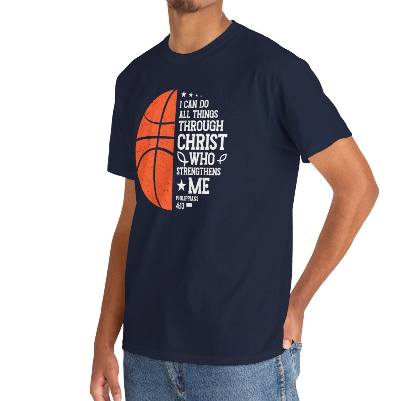 Basketball & Faith Tee – Philippians 4:13 Christian Sports Tee - Kim’s Signature Beauty & Accessories    