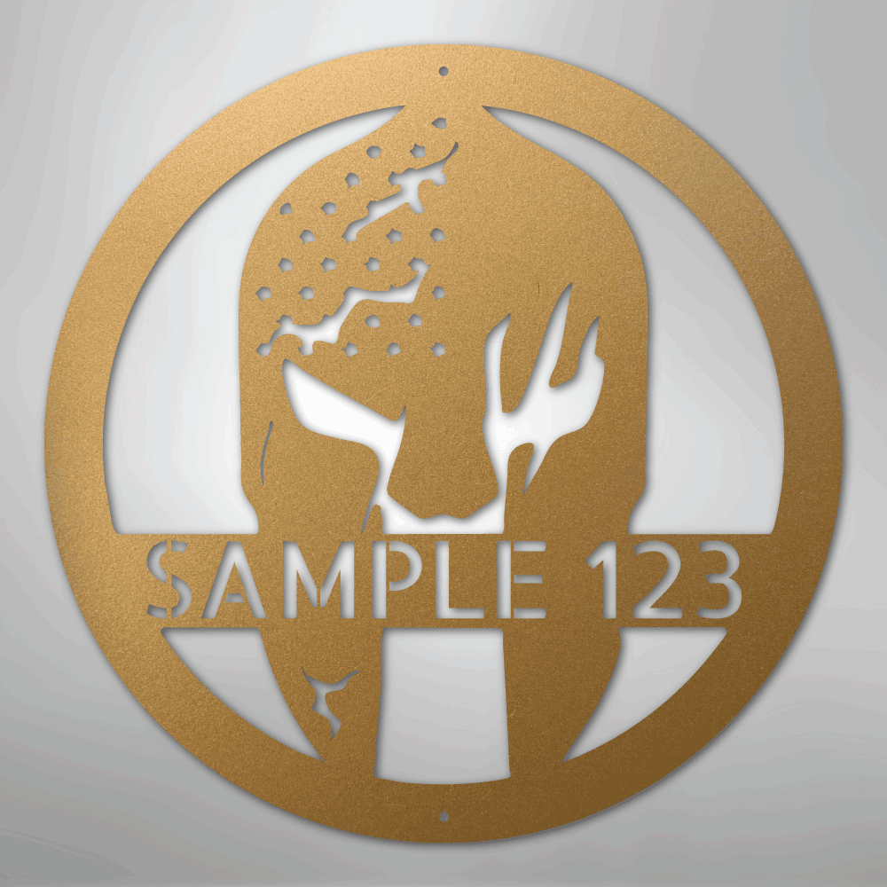 Battle Spartan Helmet - Steel Sign - Kim’s Signature Beauty & Accessories