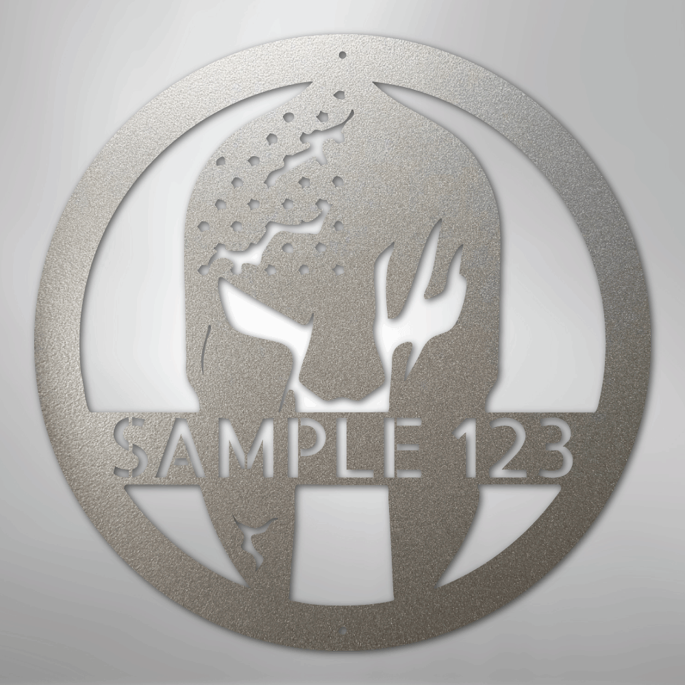 Battle Spartan Helmet - Steel Sign - Kim’s Signature Beauty & Accessories
