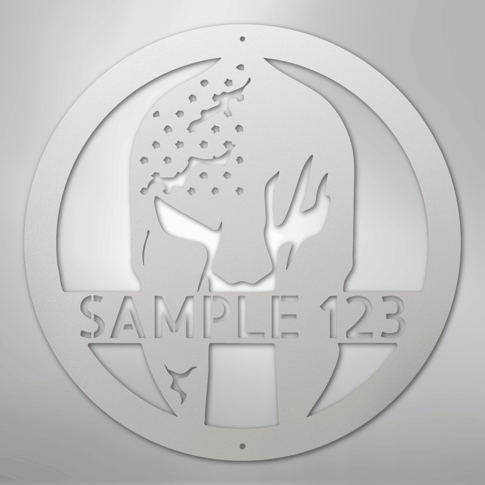 Battle Spartan Helmet - Steel Sign - Kim’s Signature Beauty & Accessories