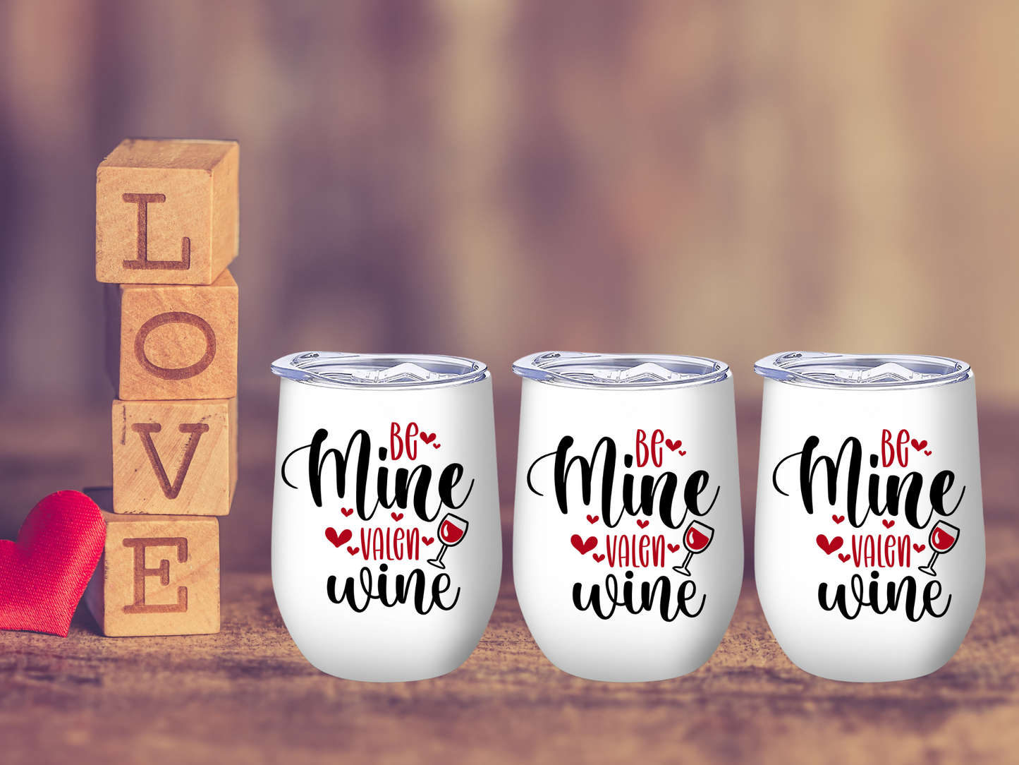 Be Mine Valenwine Tumbler - Kim’s Signature Beauty & Accessories    