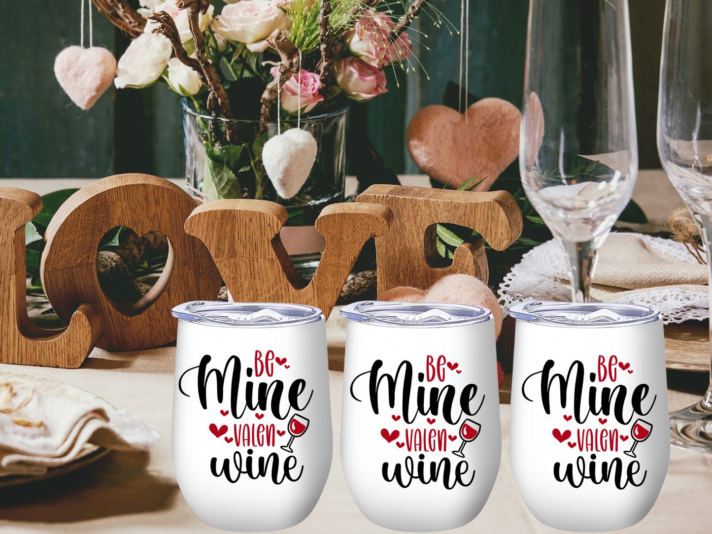 Be Mine Valenwine Tumbler - Kim’s Signature Beauty & Accessories    