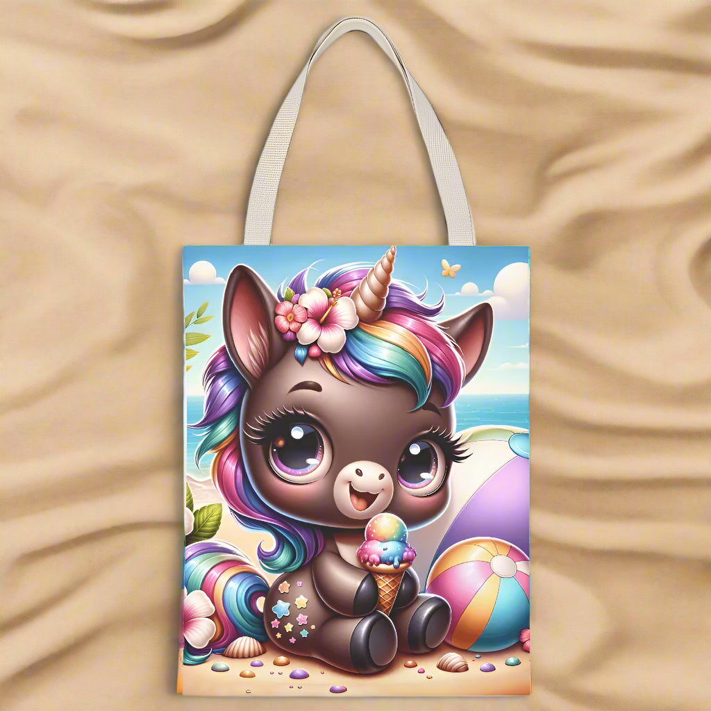 Beach Fun Unicorn Canvas Tote - Kim’s Signature Beauty & Accessories    