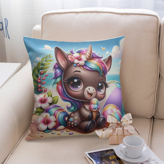 Beach Fun Unicorn Pillow Cover - Kim’s Signature Beauty & Accessories    