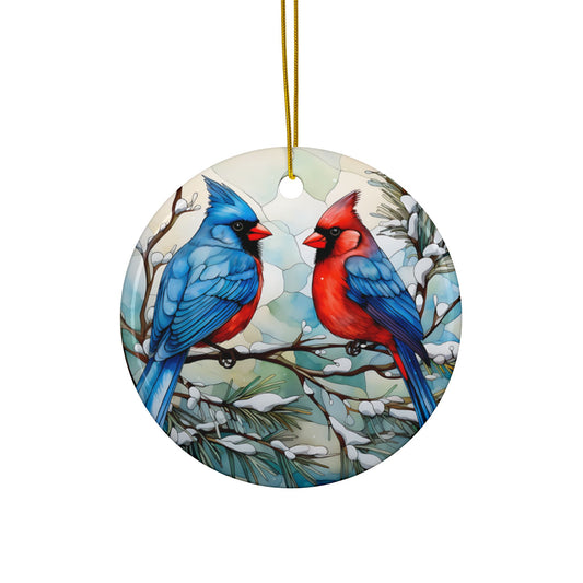 Beautiful Pair Ceramic Ornaments, 2-Side Print - Kim’s Signature Beauty & Accessories    
