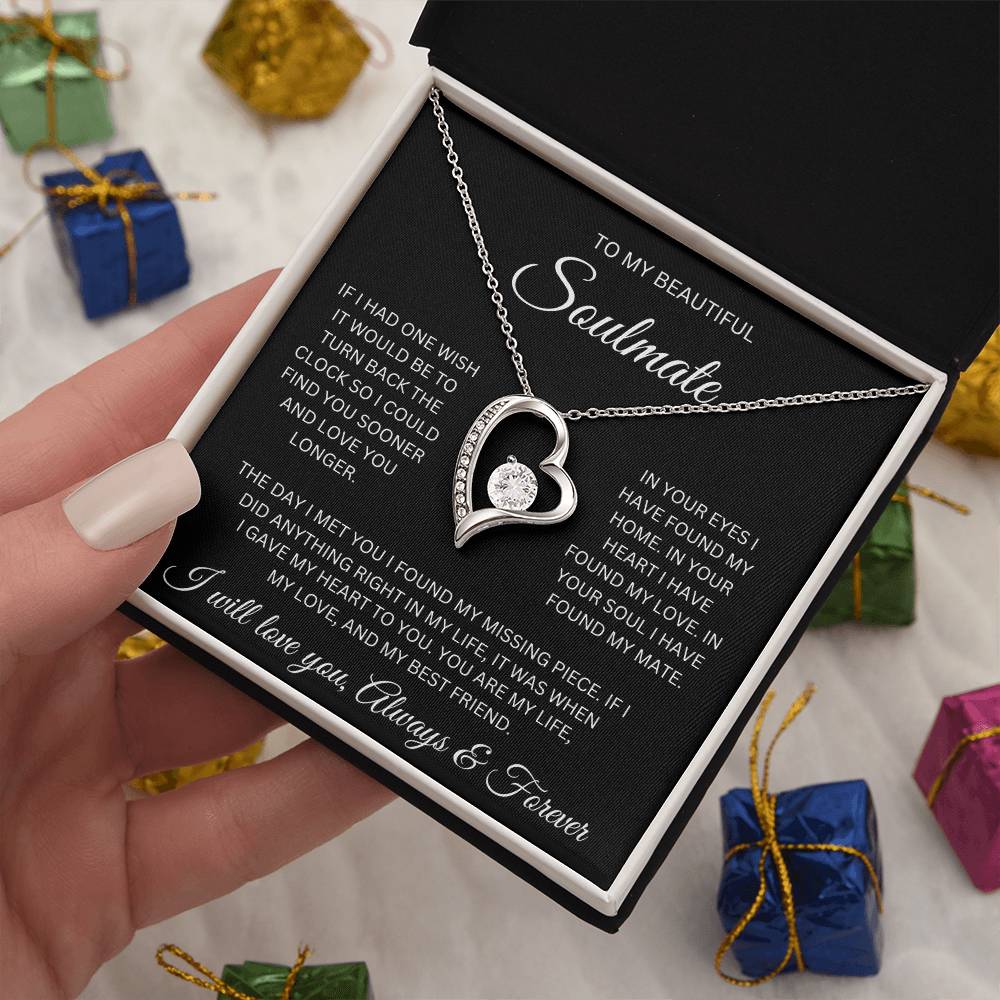Beautiful Soulmate & Best Friend Message card Necklace. - Kim’s Signature Beauty & Accessories    