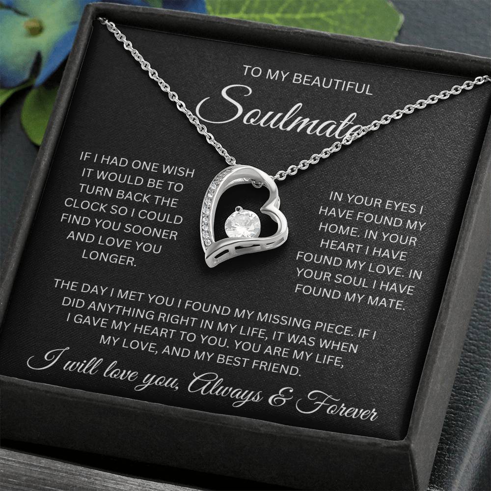 Beautiful Soulmate & Best Friend Message card Necklace. - Kim’s Signature Beauty & Accessories    
