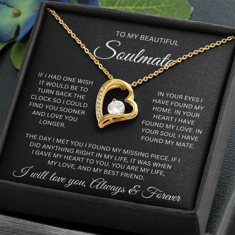 Beautiful Soulmate & Best Friend Message card Necklace. - Kim’s Signature Beauty & Accessories    