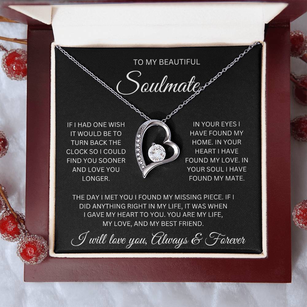 Beautiful Soulmate & Best Friend Message card Necklace. - Kim’s Signature Beauty & Accessories    