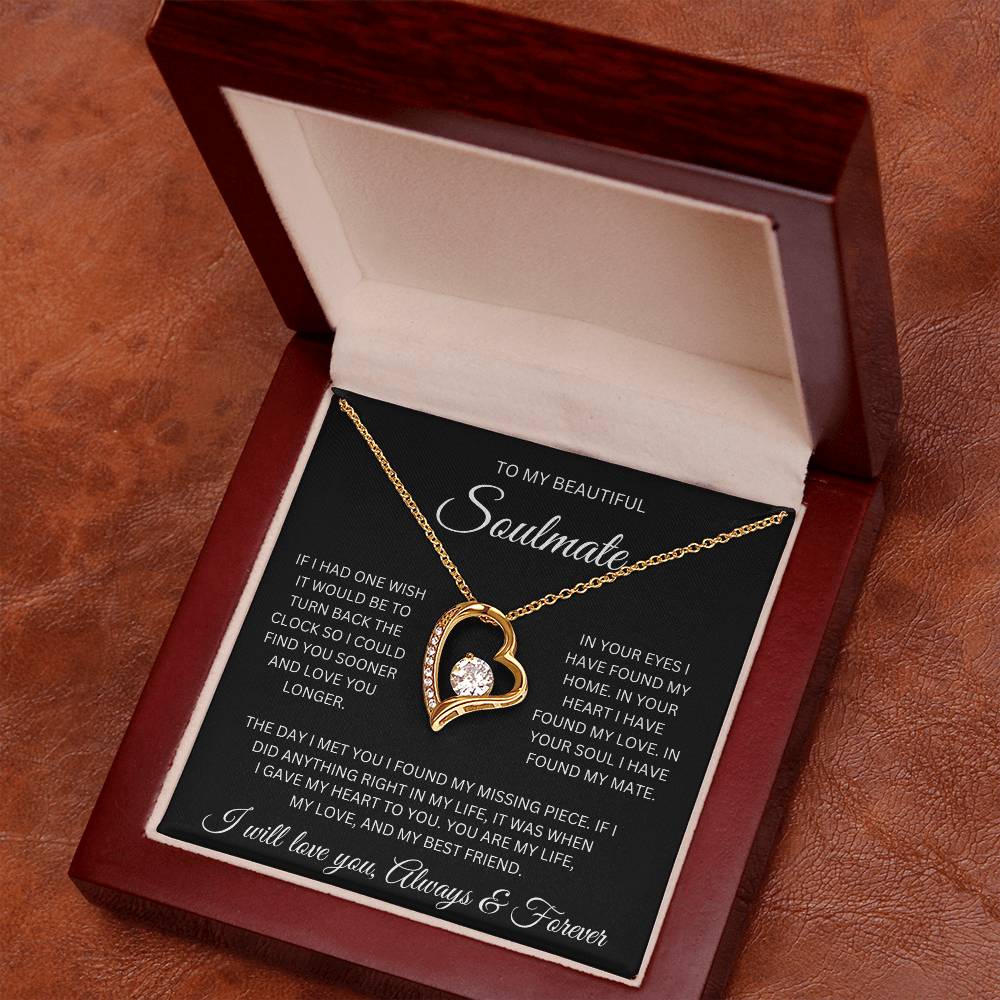 Beautiful Soulmate & Best Friend Message card Necklace. - Kim’s Signature Beauty & Accessories    