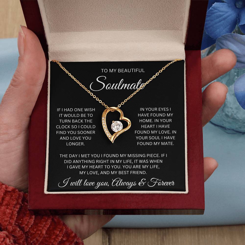 Beautiful Soulmate & Best Friend Message card Necklace. - Kim’s Signature Beauty & Accessories    