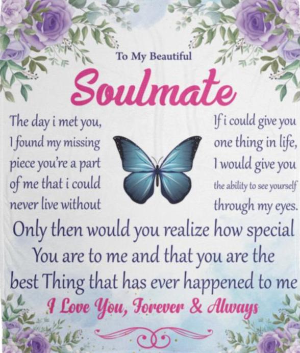 Beautiful Soulmate Blanket (50x60) - Kim’s Signature Beauty & Accessories    