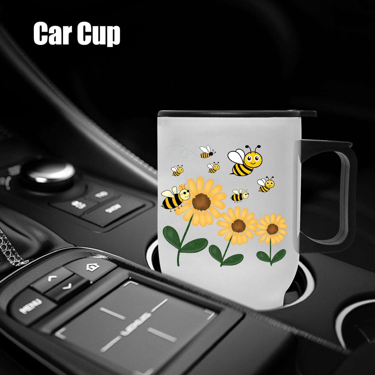 Bee Kind - 20oz Insulated Tumbler (With Handle) - Kim’s Signature Beauty & Accessories    