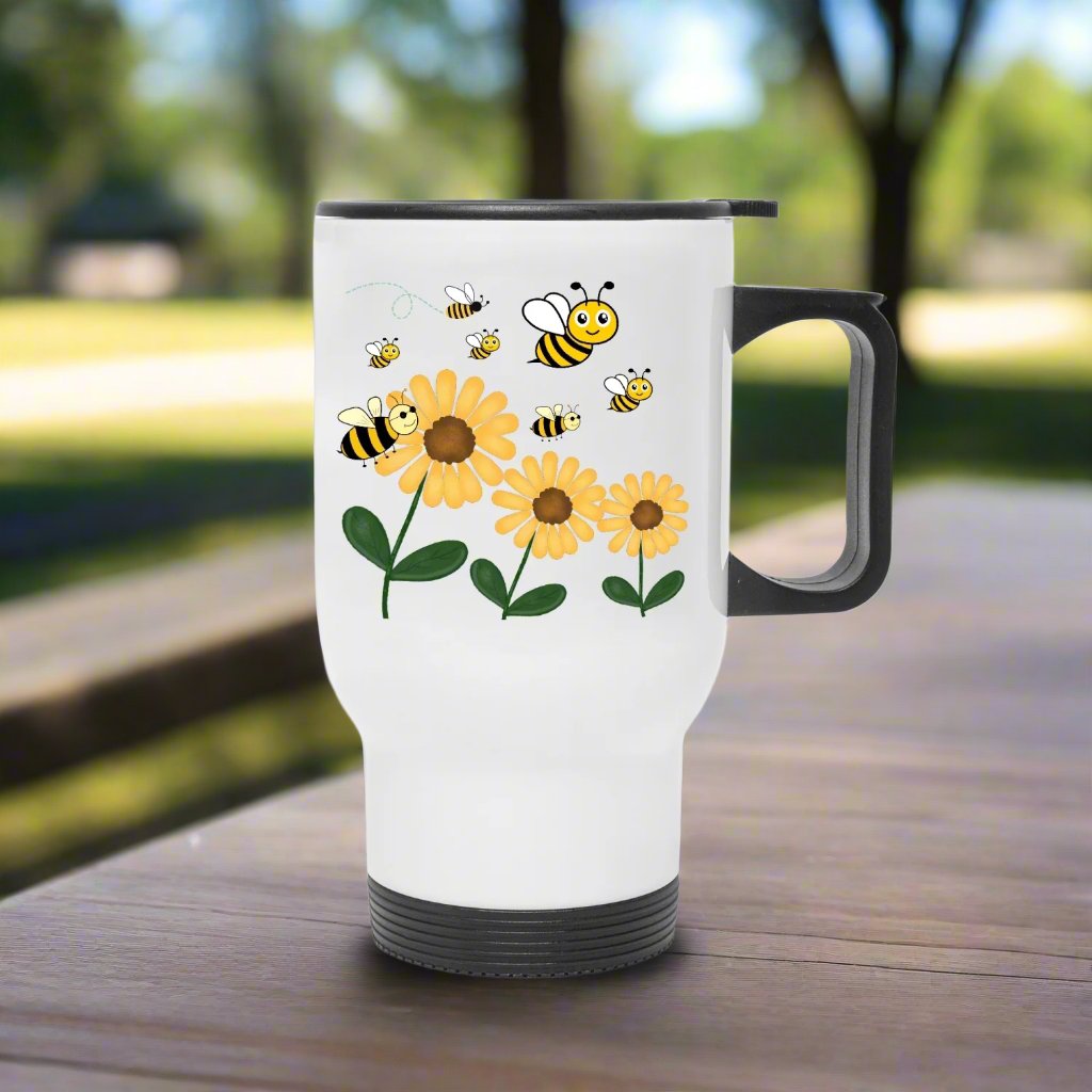 Bee Kind - 20oz Insulated Tumbler (With Handle) - Kim’s Signature Beauty & Accessories    