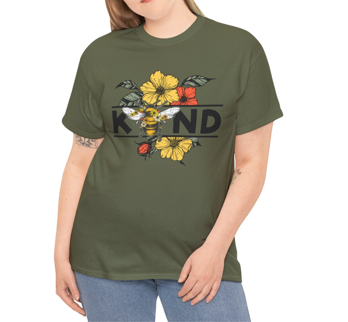 Bee Kind Cotton Tee - Kim’s Signature Beauty & Accessories    