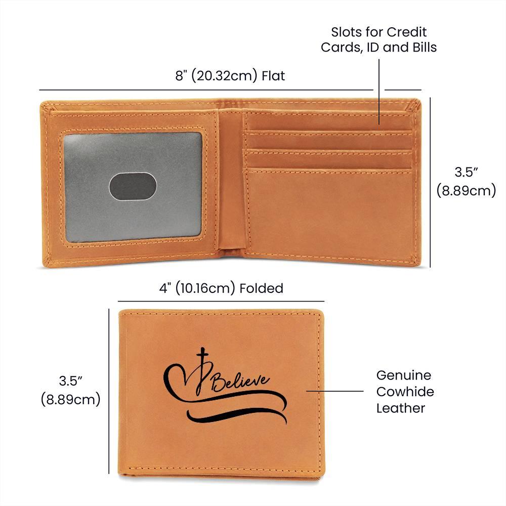 Believe- Men's Leather Wallet - Kim’s Signature Beauty & Accessories    
