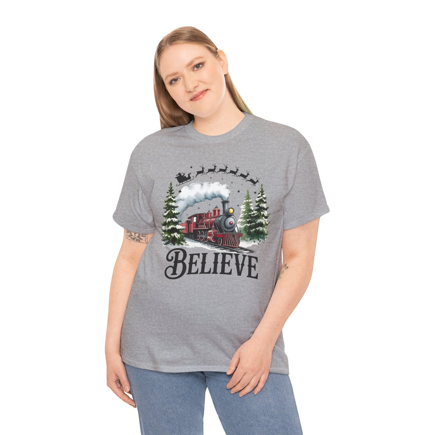Believe Train Unisex Heavy Cotton Tee - Kim’s Signature Beauty & Accessories    
