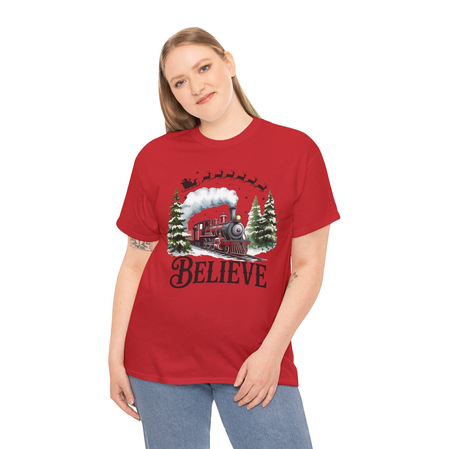 Believe Train Unisex Heavy Cotton Tee - Kim’s Signature Beauty & Accessories    