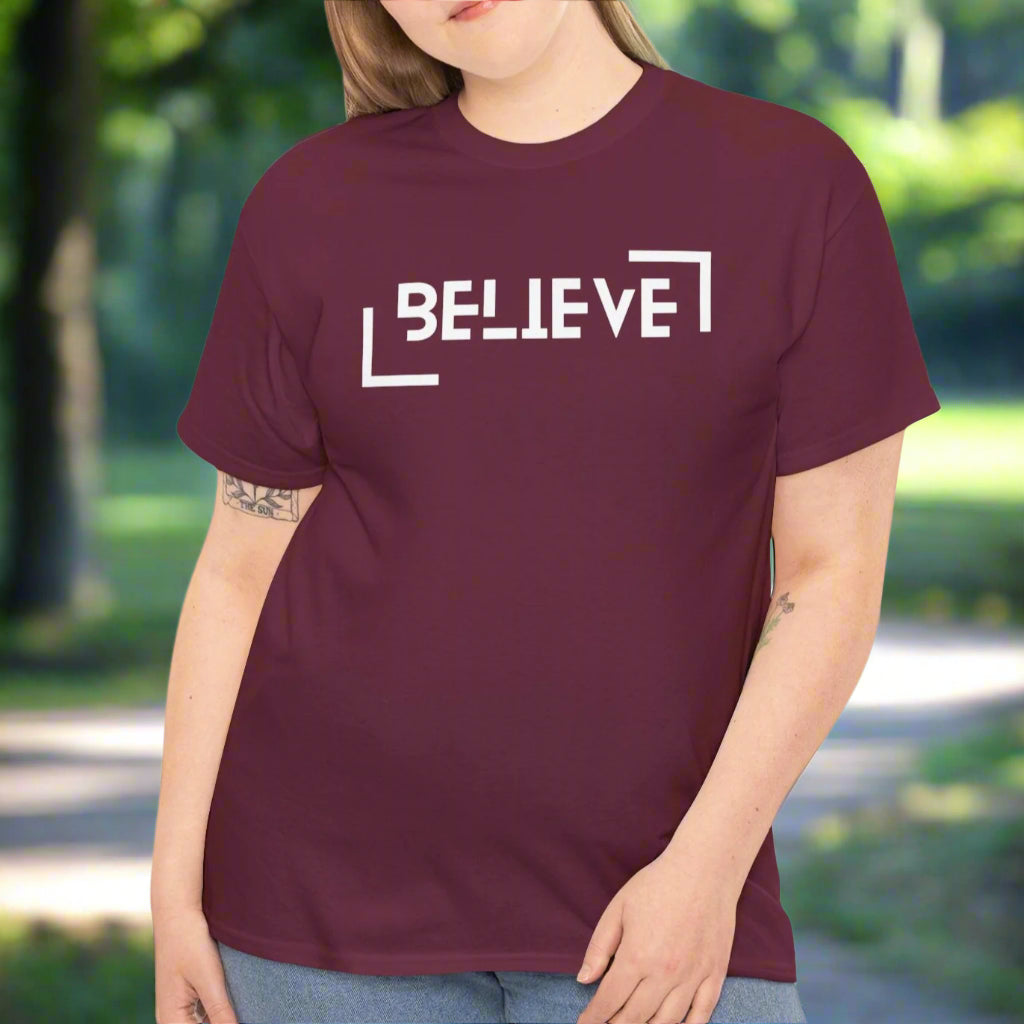 Believe Unisex Cotton Tee - Kim’s Signature Beauty & Accessories    