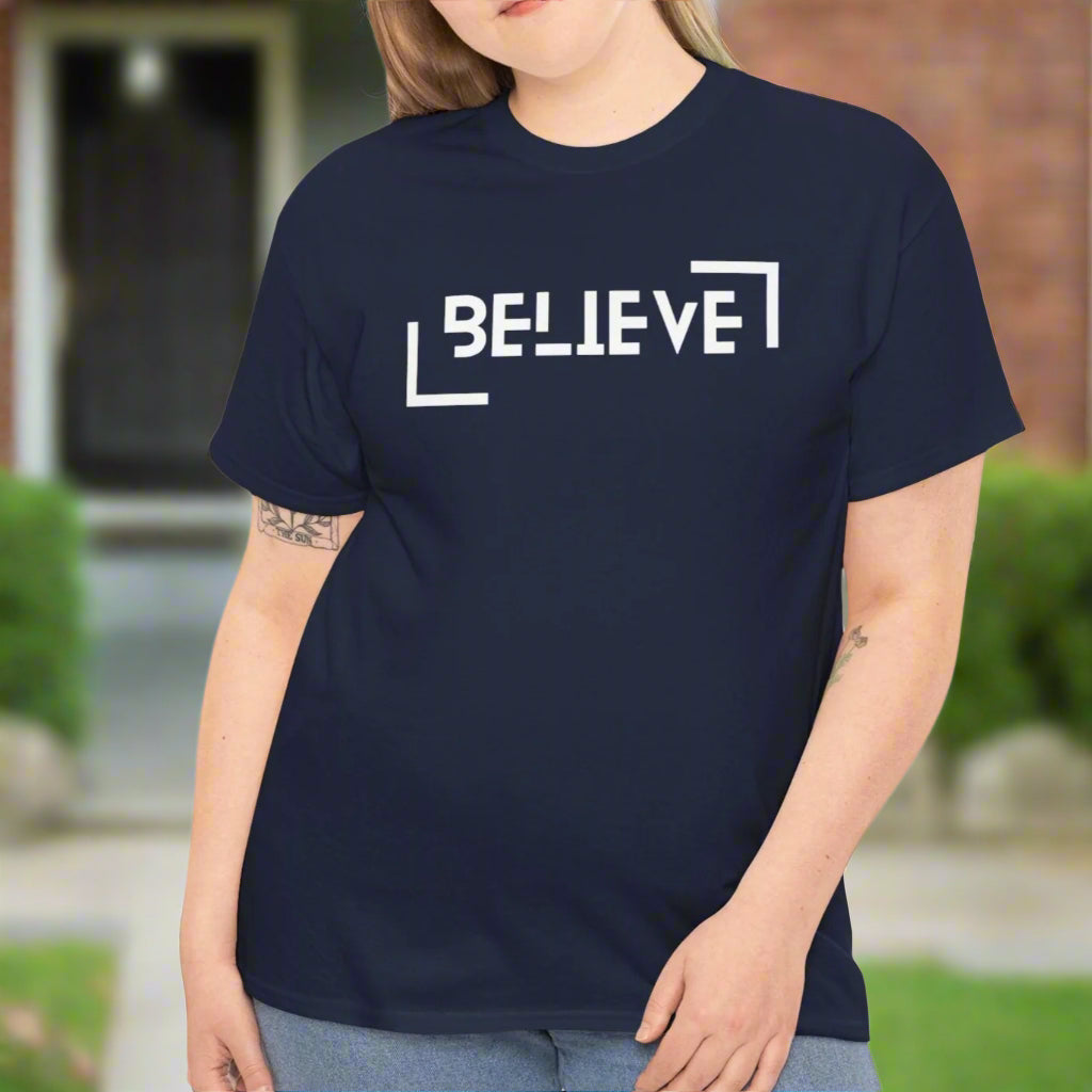 Believe Unisex Cotton Tee - Kim’s Signature Beauty & Accessories    