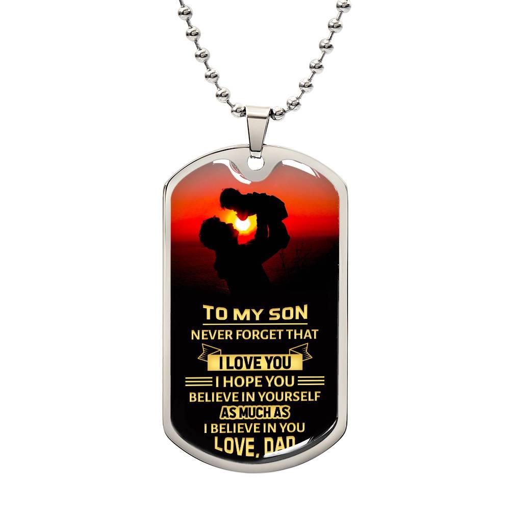 Believe in Yourself Son| Dog Tag - Kim’s Signature Beauty & Accessories    