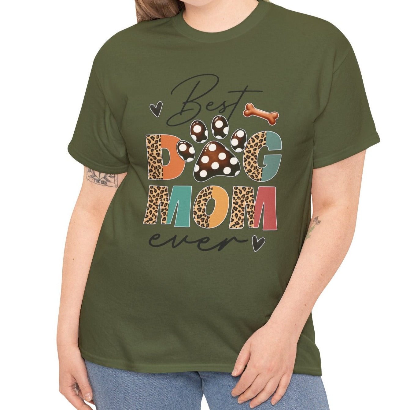 Best Dog Mom | Cotton Tee - Kim’s Signature Beauty & Accessories    