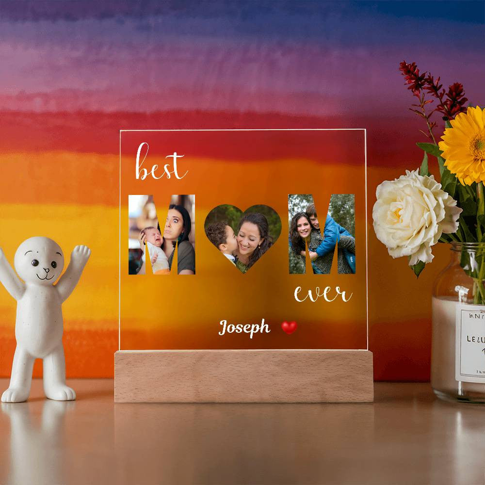 Best MOM Ever Photo uploads and (Personlized) Plaque - Kim’s Signature Beauty & Accessories    