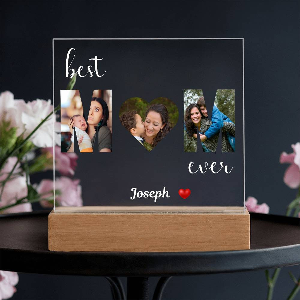 Best MOM Ever Photo uploads and (Personlized) Plaque - Kim’s Signature Beauty & Accessories    