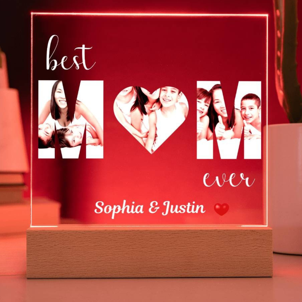 Best MOM Ever Photo uploads and (Personlized) Plaque - Kim’s Signature Beauty & Accessories    