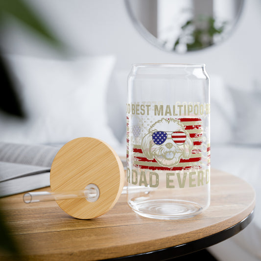 Best Maltipoo Dad Ever Sipper Glass - Kim’s Signature Beauty & Accessories    