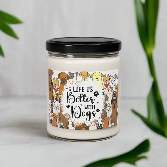 Better with Dogs Soy Candle, 9oz - Kim’s Signature Beauty & Accessories    