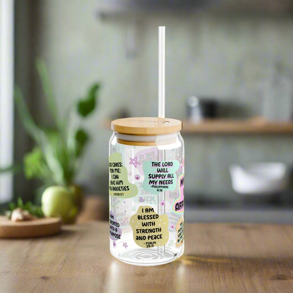 Bible affirmations | Sipper Glass - Kim’s Signature Beauty & Accessories    