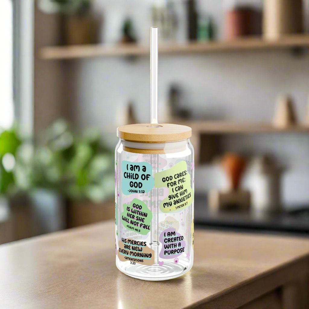 Bible affirmations | Sipper Glass - Kim’s Signature Beauty & Accessories    