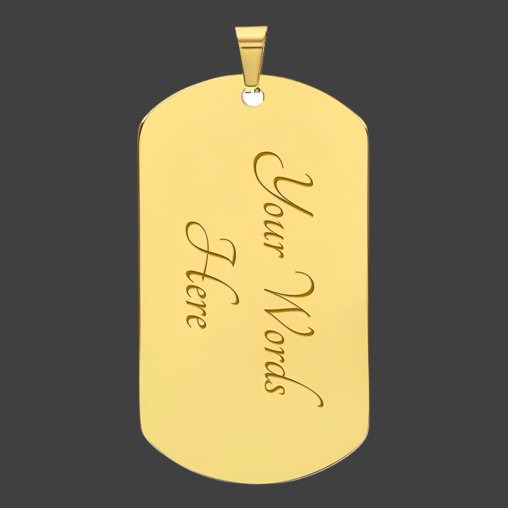 Biker's Prayer Dog Tag Necklace – - Kim’s Signature Beauty & Accessories    