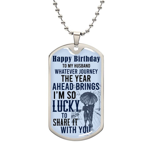 Birthday Dog Tag Necklace for Husband - Kim’s Signature Beauty & Accessories    