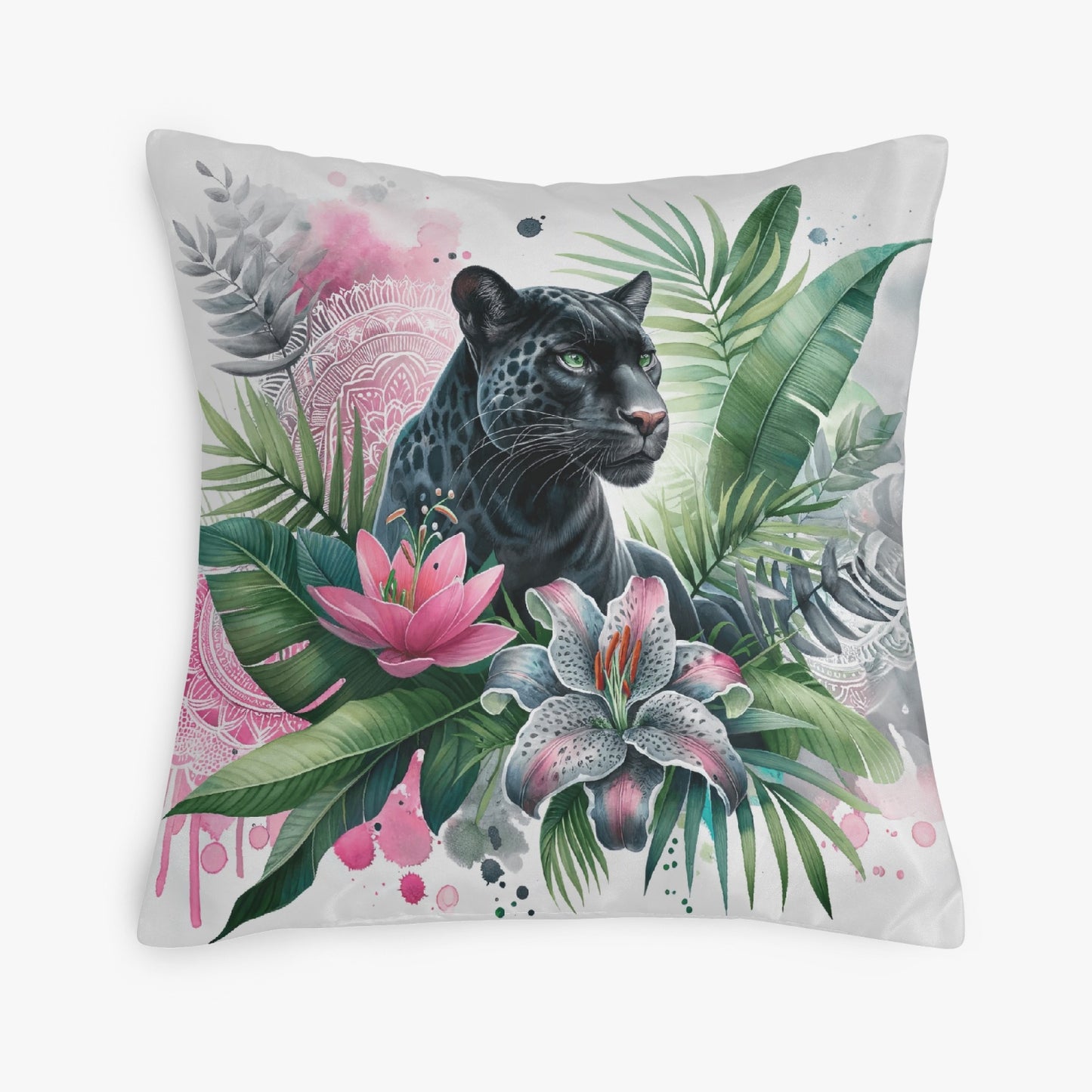 Black Jaguar Jungle Pillow Cover - Kim’s Signature Beauty & Accessories    